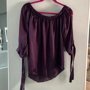 Fashion Nova Deep Purple Off-Shoulder Blouse